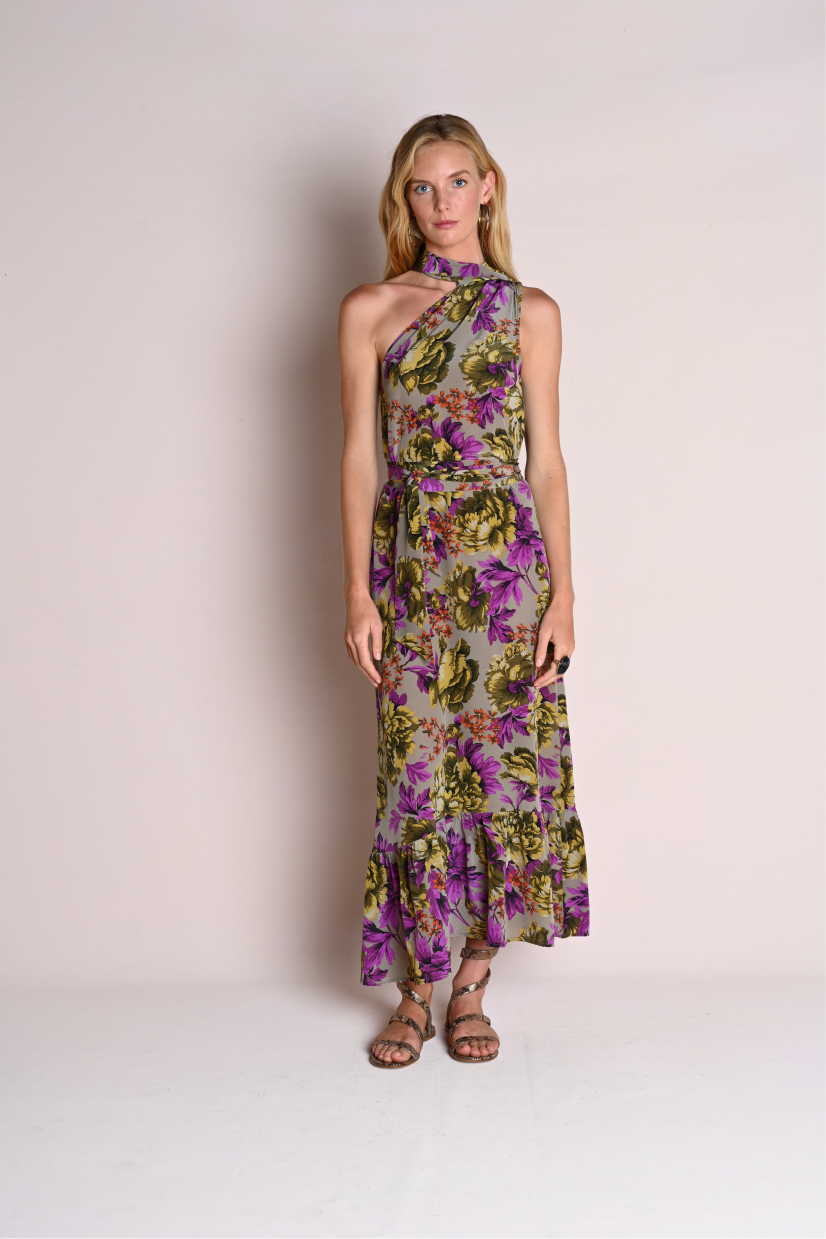 Brooke Dress Purple and Grey Garden Julie Harrah
