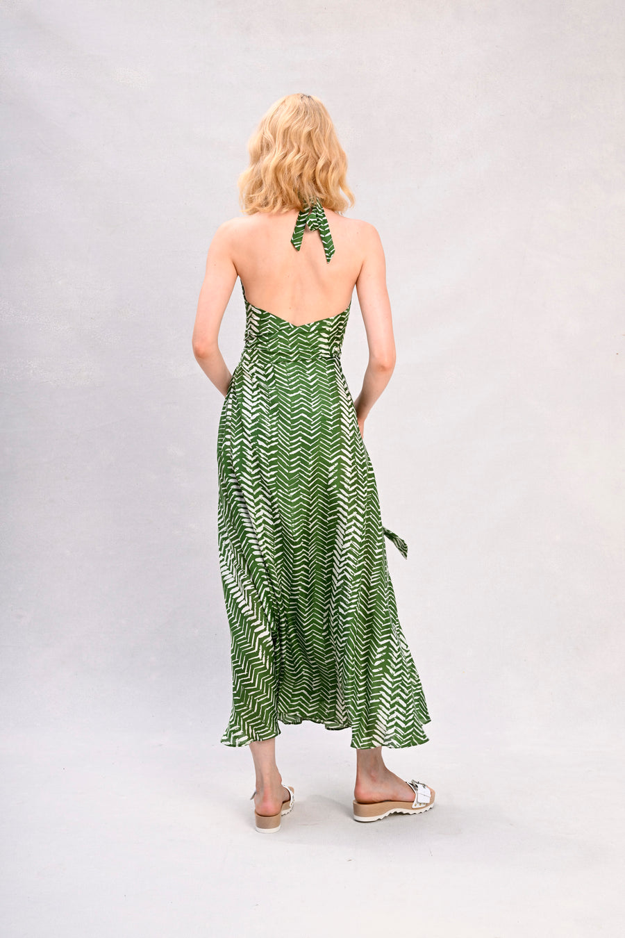 Lisa Dress : Green Chevron Julie Harrah Lisa Dress : Green Chevron Julie Harrah
