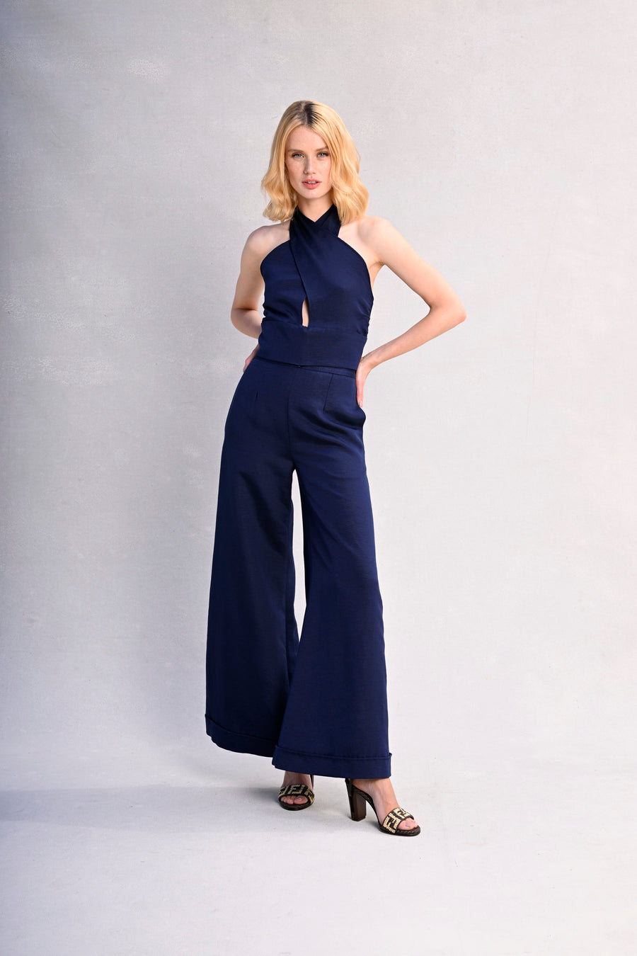 Jojo Palazzo Pants : Navy Silk Linen Blend – Julie Harrah Jojo Palazzo Pants : Navy Silk Linen Blend – Julie Harrah