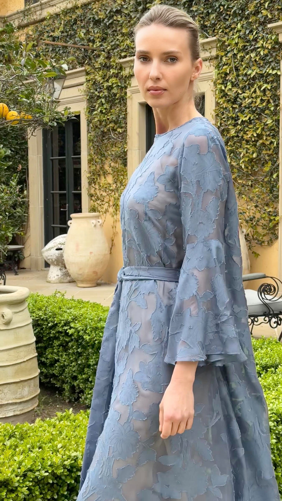 Florence : Blue Floral Burnout