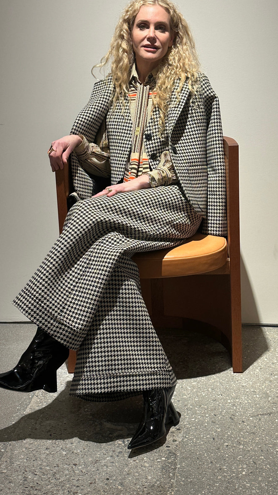 Boy Blazer : Black + White Large Houndstooth