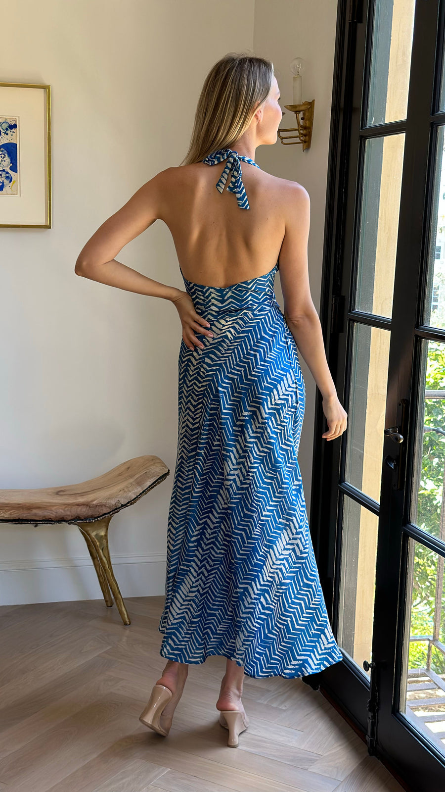 Lisa Dress : Blue Chevron Julie Harrah Lisa Dress : Blue Chevron Julie Harrah