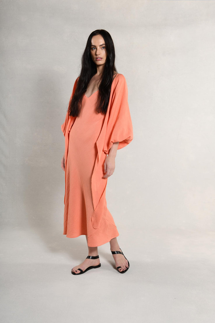 Candace Slip Dress & Wrap Top : Melon