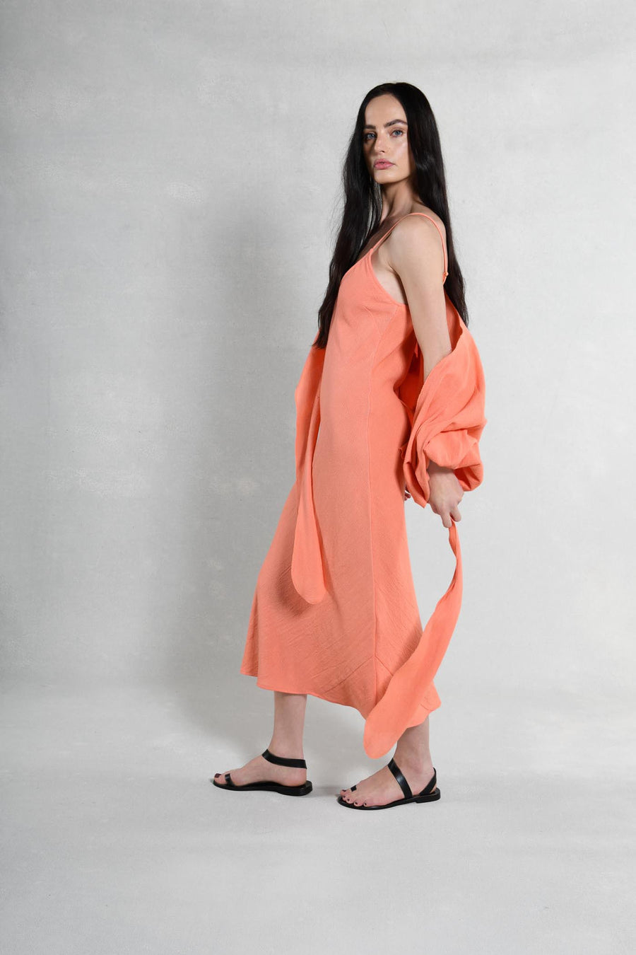 Candace Slip Dress & Wrap Top : Melon