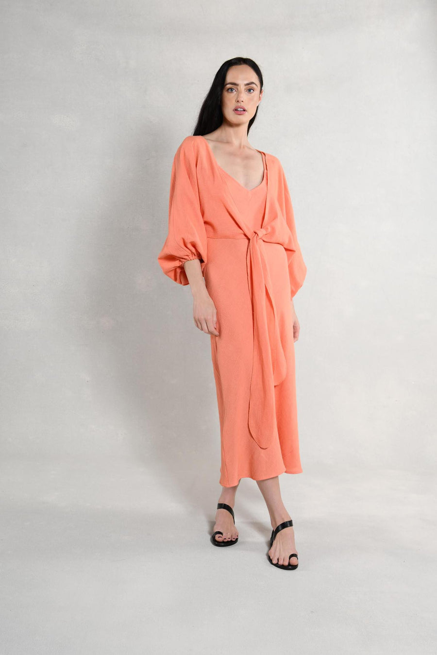 Candace Slip Dress & Wrap Top : Melon