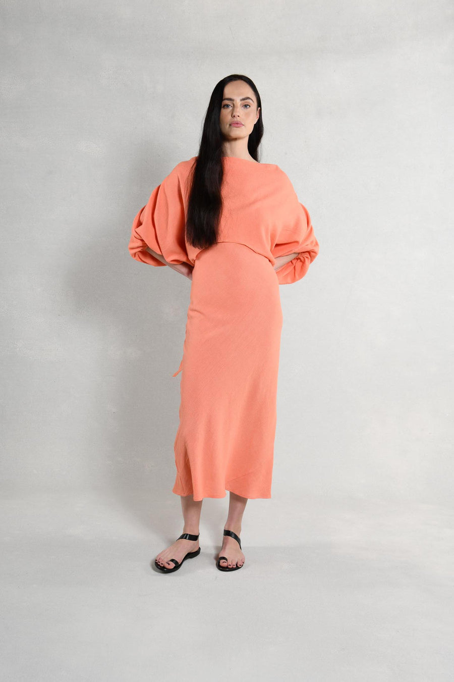 Candace Slip Dress & Wrap Top : Melon