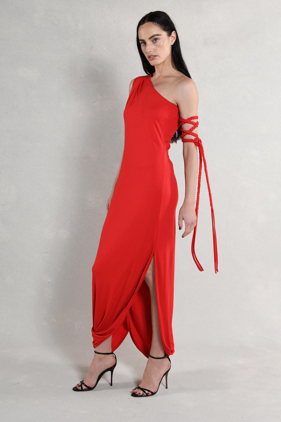 Everyway Dress : Red Matte Jersey