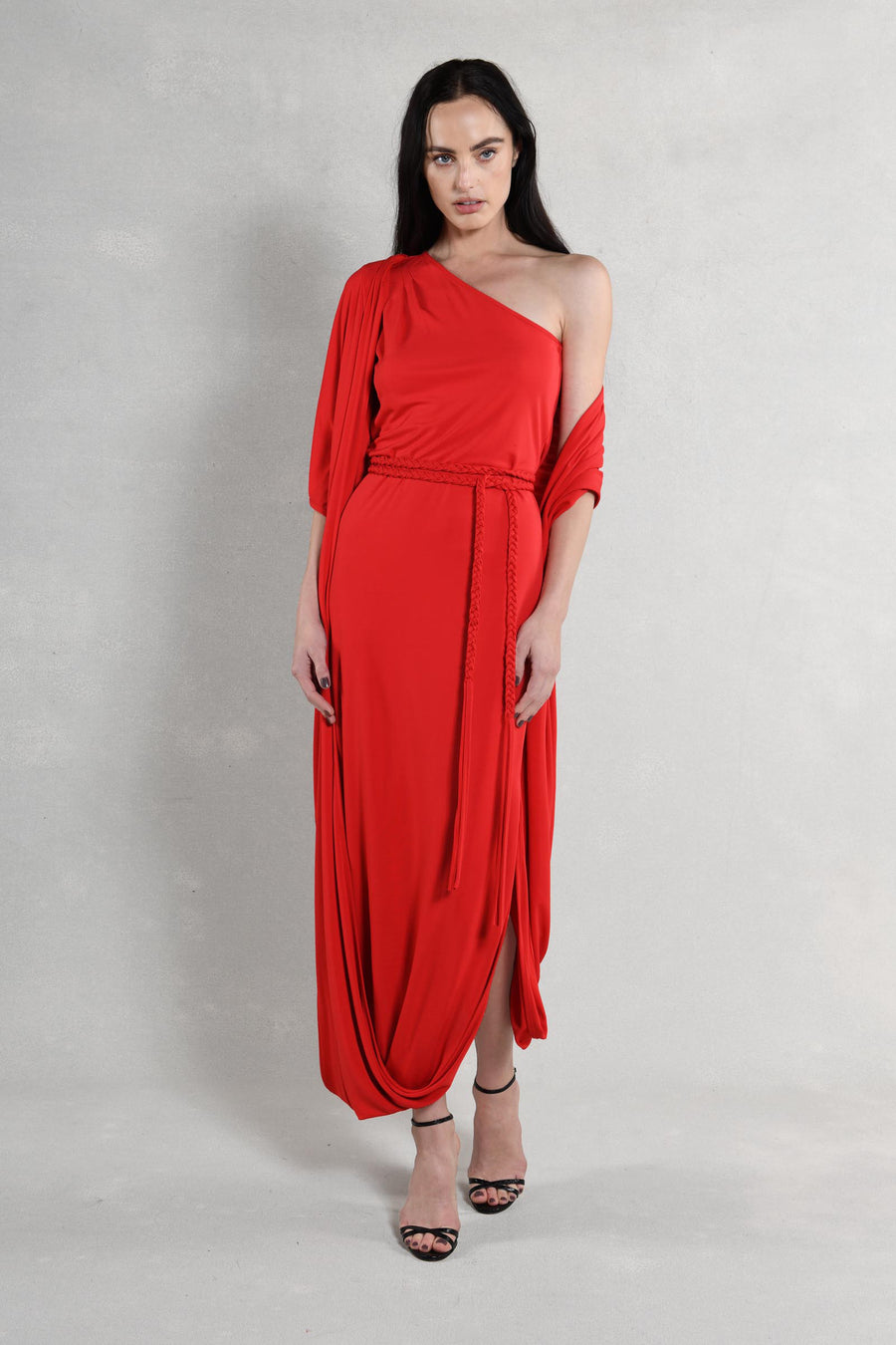 Everyway Dress : Red Matte Jersey