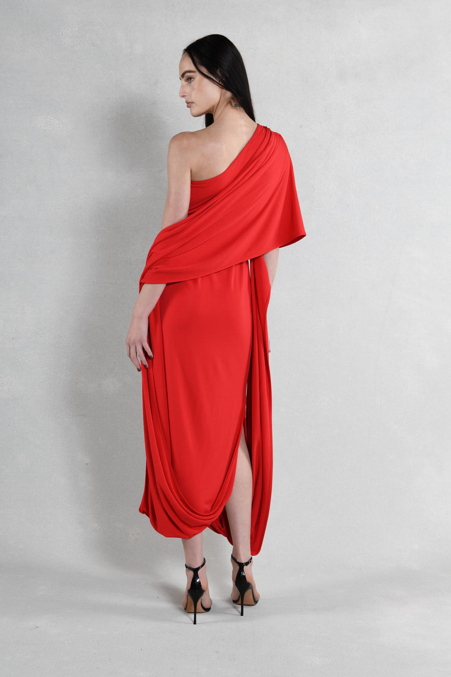 Everyway Dress : Red Matte Jersey