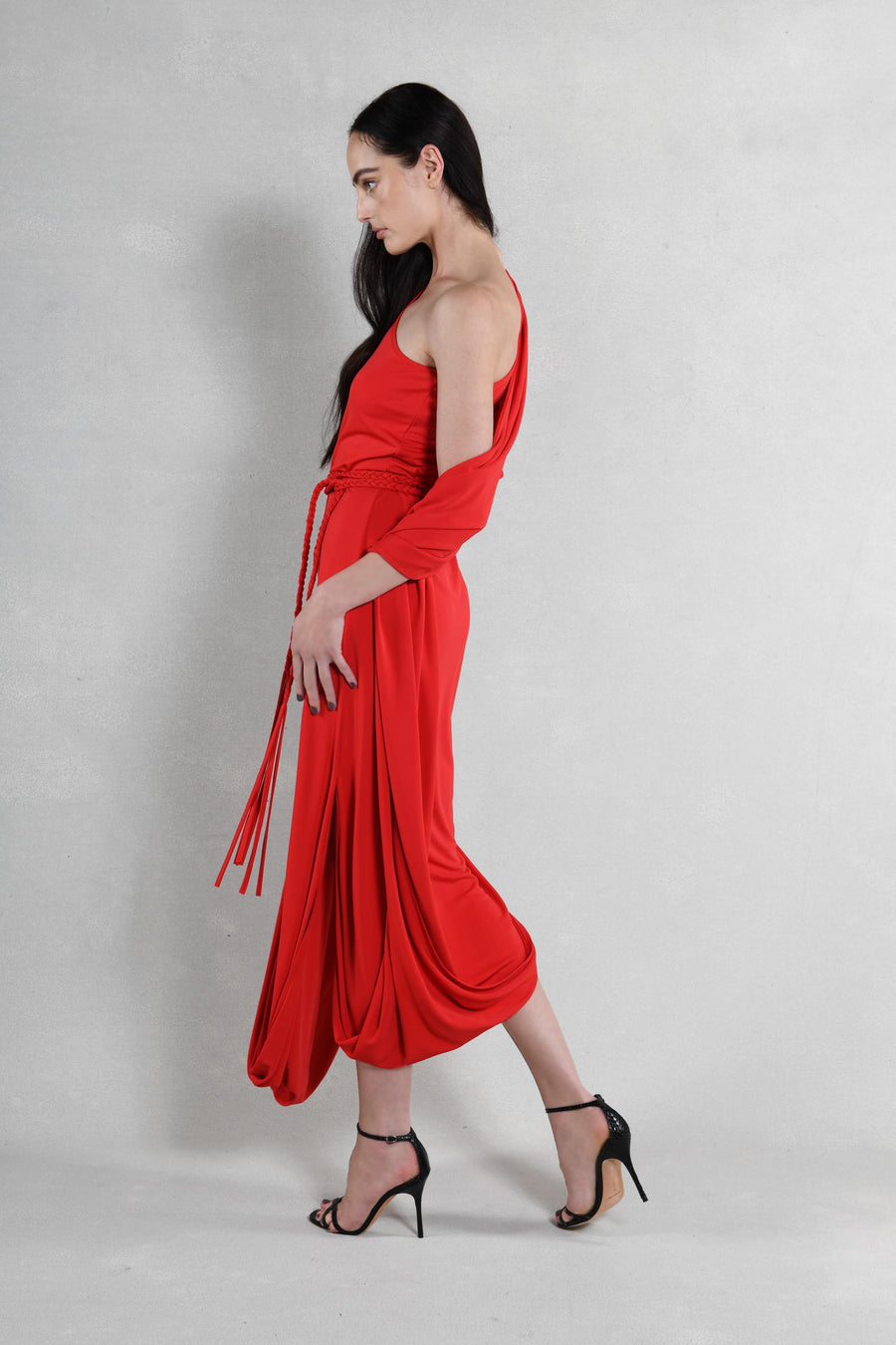 Everyway Dress : Red Matte Jersey