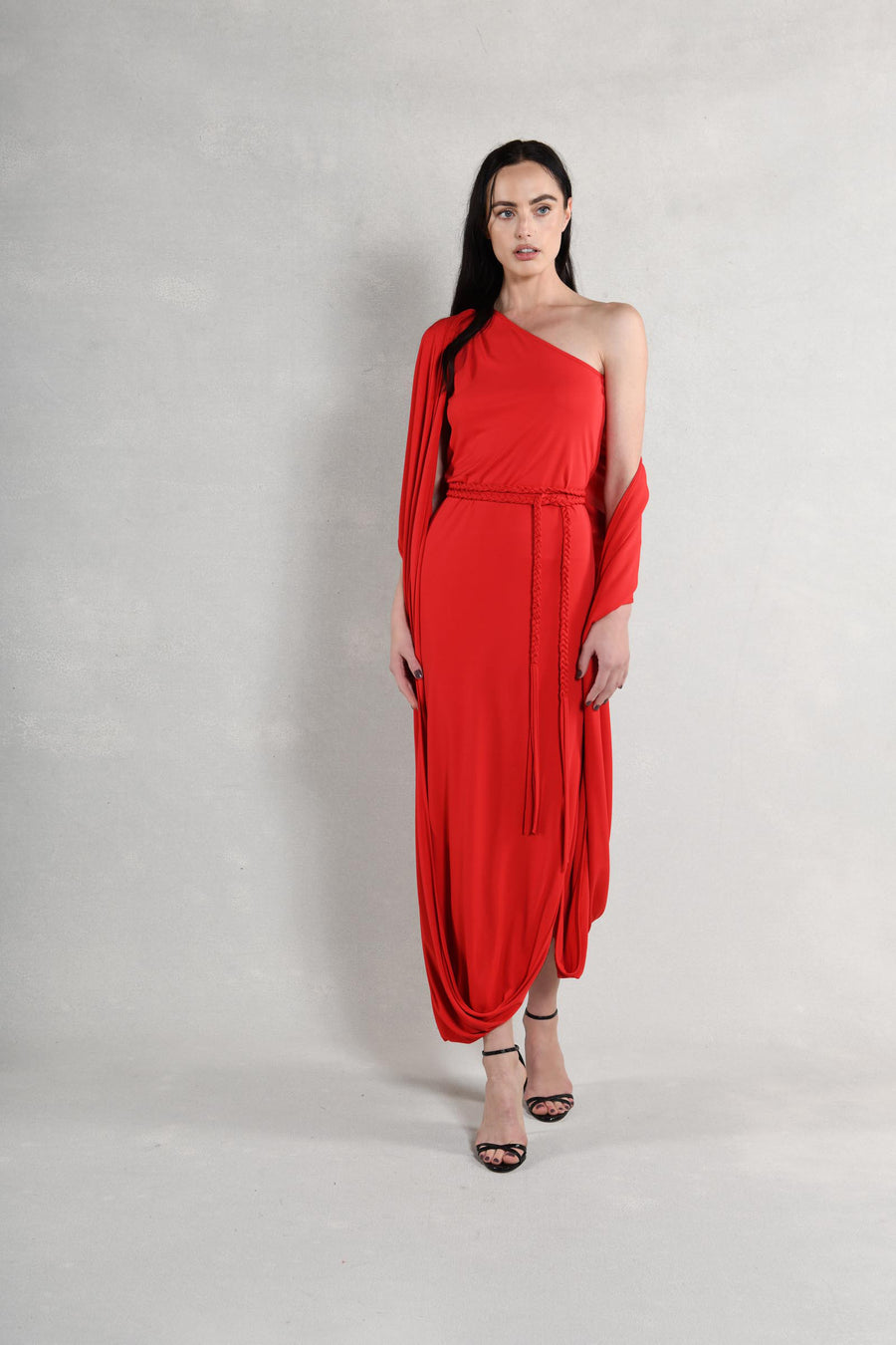 Everyway Dress : Red Matte Jersey