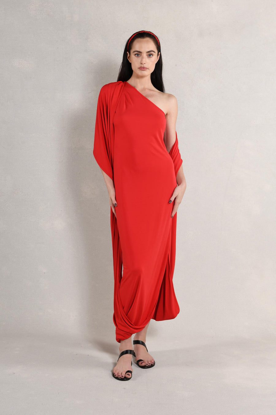 Everyway Dress : Red Matte Jersey