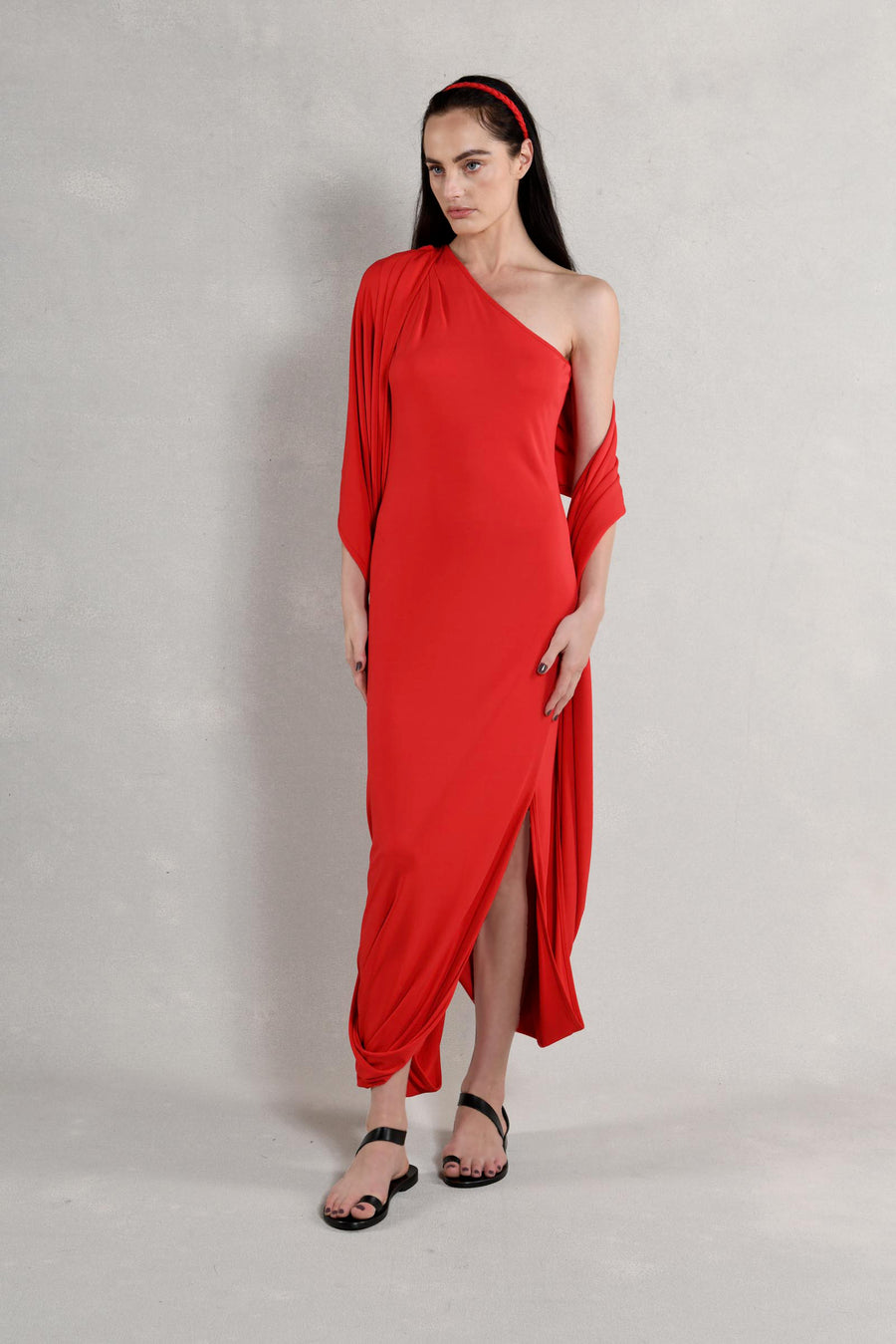 Everyway Dress : Red Matte Jersey