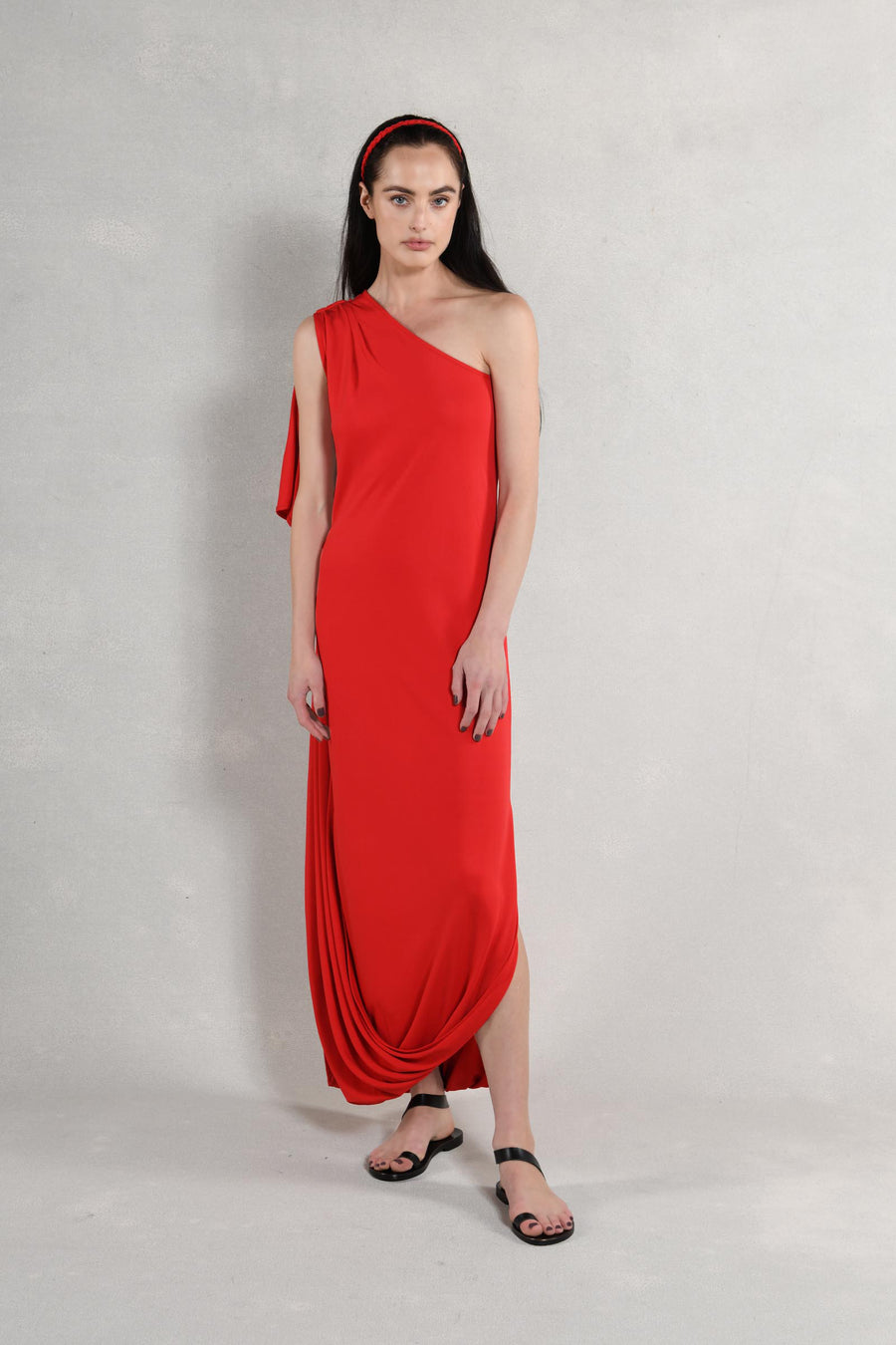 Everyway Dress : Red Matte Jersey