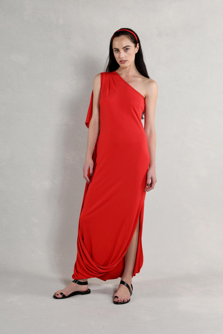 Everyway Dress : Red Matte Jersey