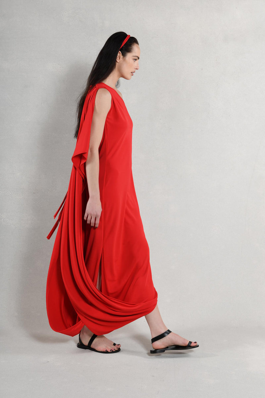 Everyway Dress : Red Matte Jersey