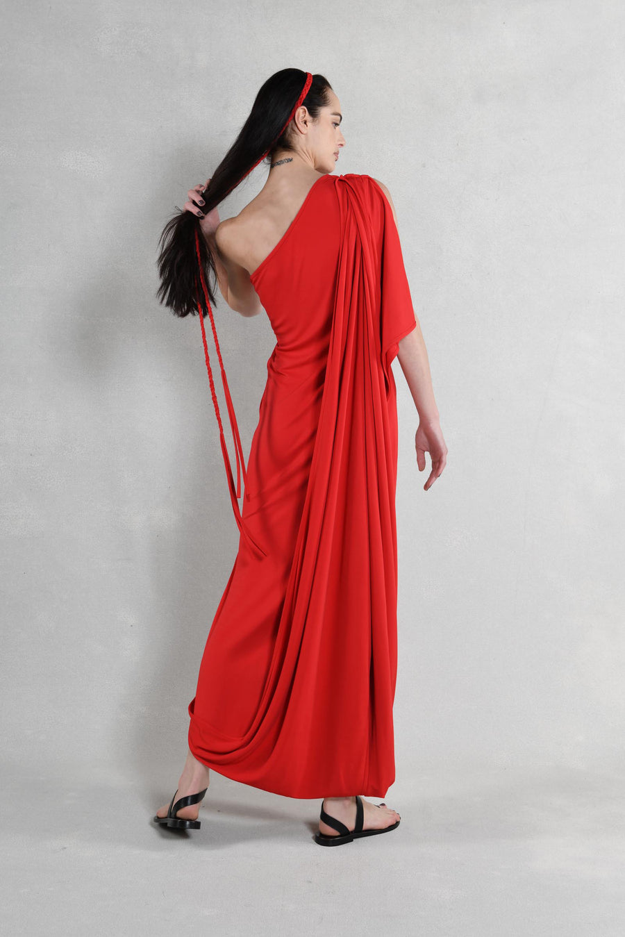 Everyway Dress : Red Matte Jersey
