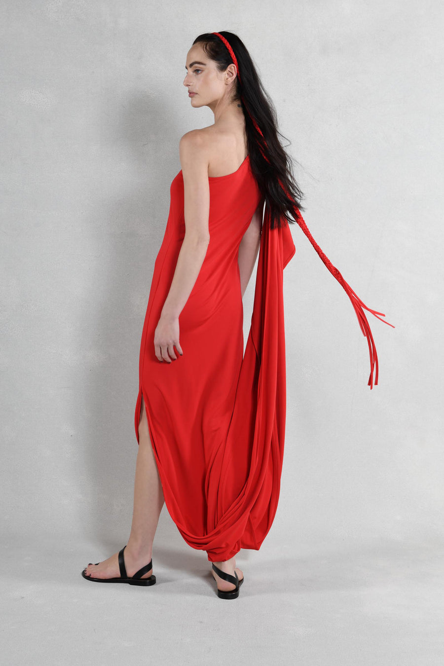 Everyway Dress : Red Matte Jersey