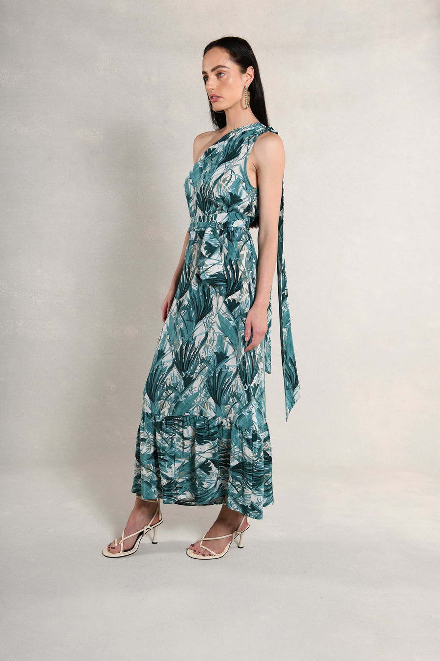 Brooke Dress : Teal Cream Agave