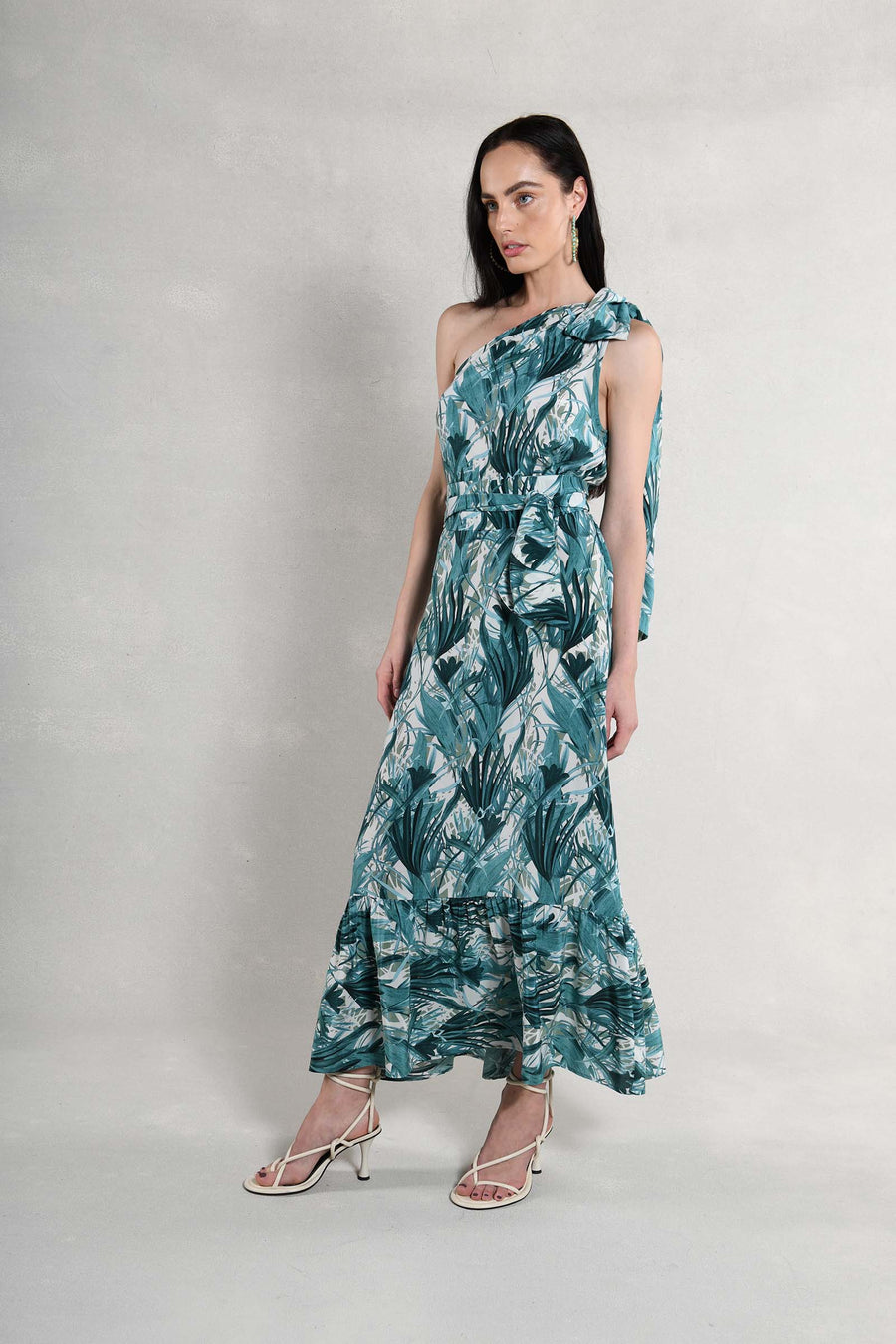 Brooke Dress : Teal Cream Agave