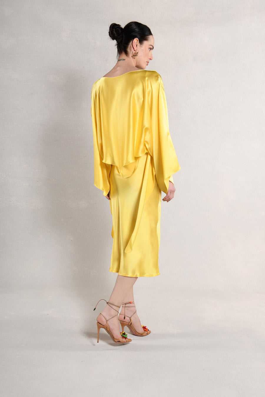 The Courteney Set : Yellow Silk Charmeuse