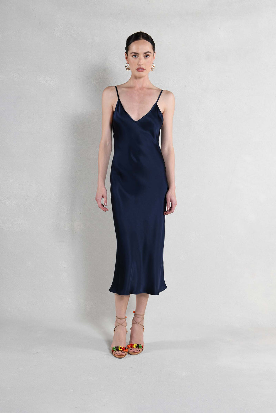 The Courteney Set : Navy Silk Charmeuse