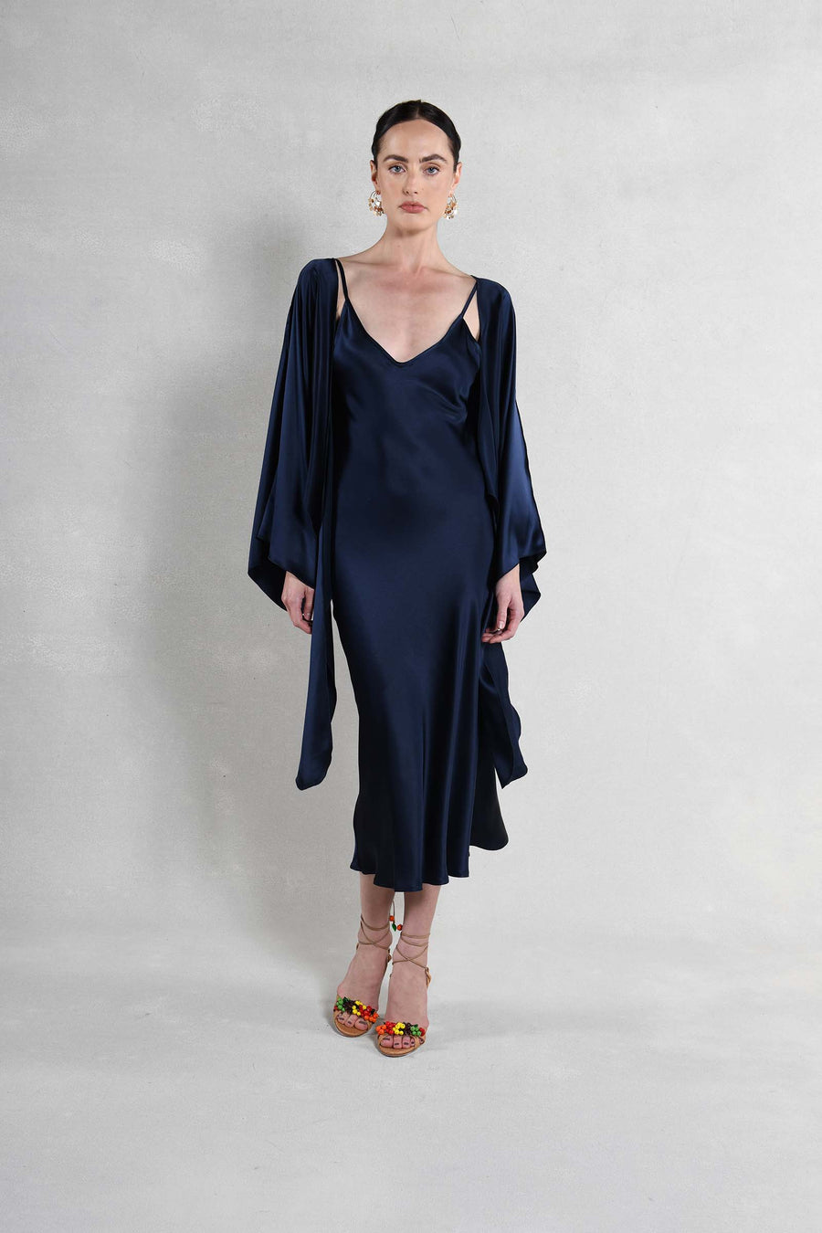 The Courteney Set : Navy Silk Charmeuse