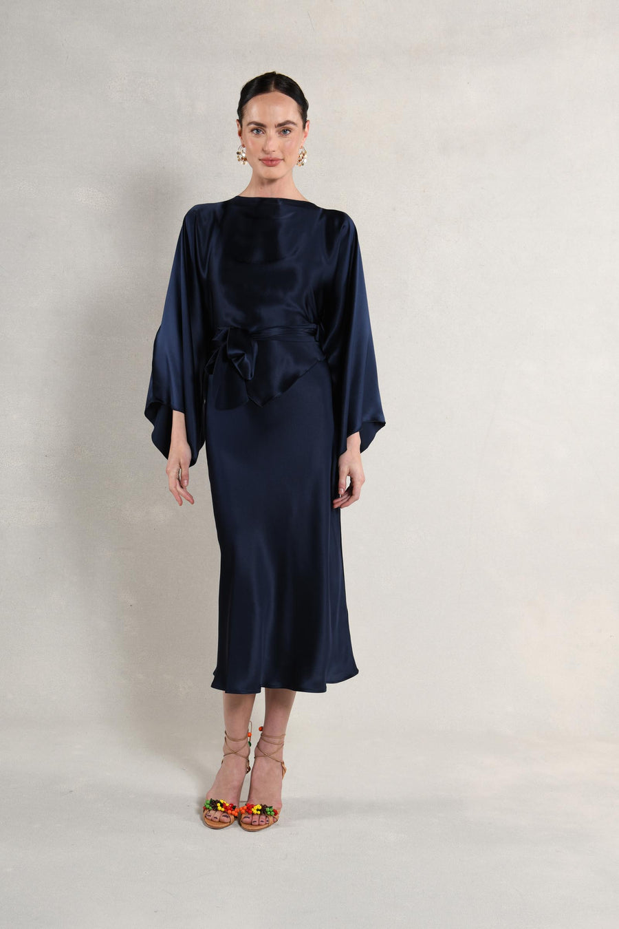 The Courteney Set : Navy Silk Charmeuse