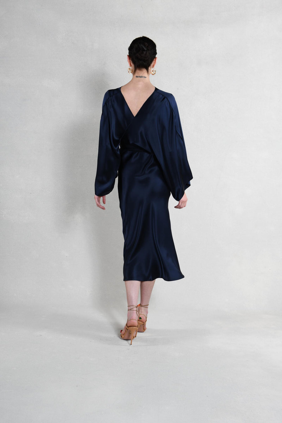 The Courteney Set : Navy Silk Charmeuse