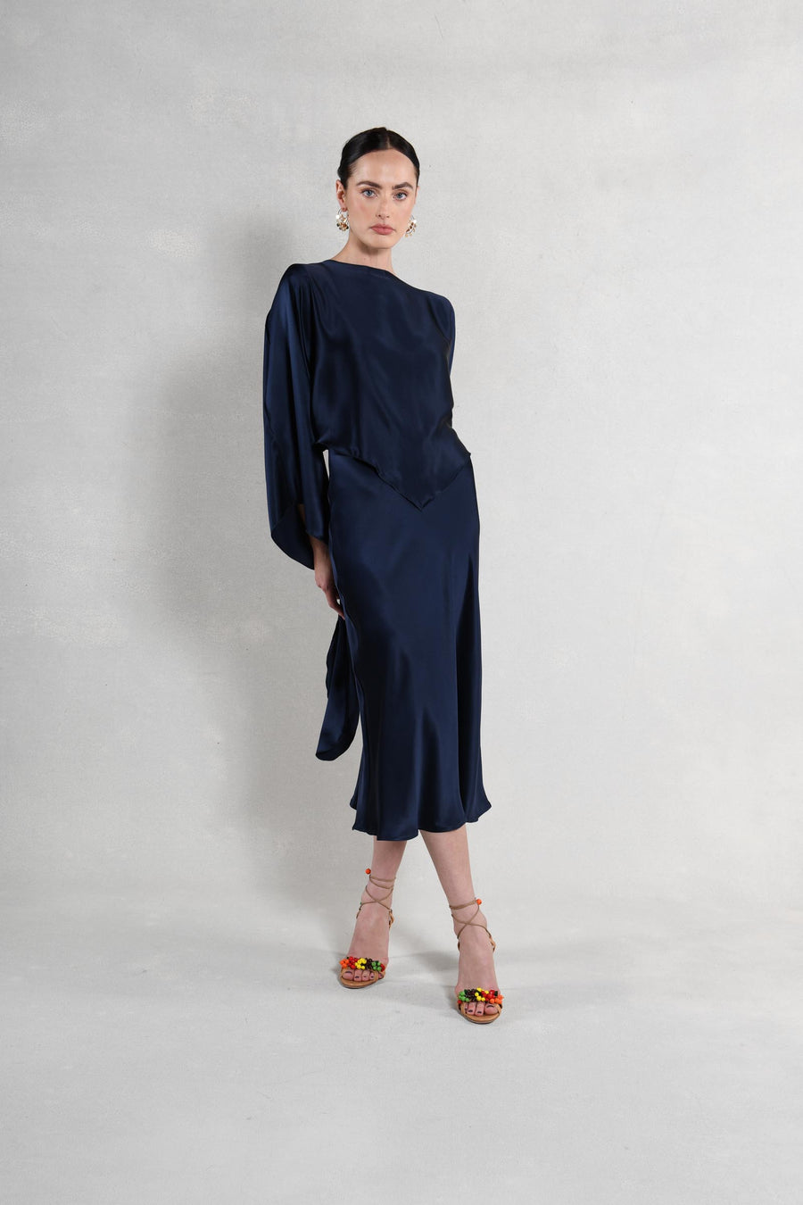 The Courteney Set : Navy Silk Charmeuse