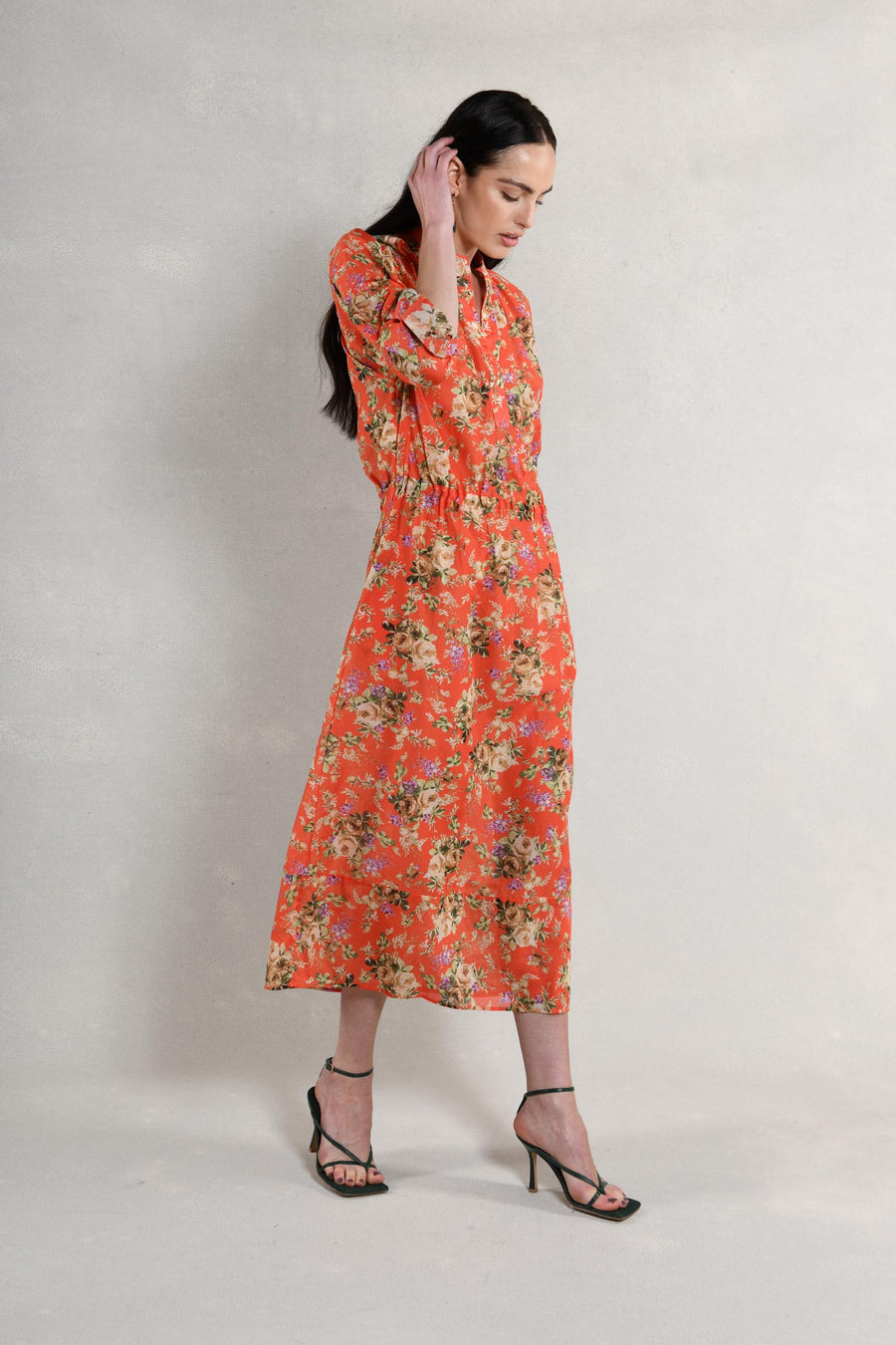 Long Isabelle : Orange Floral