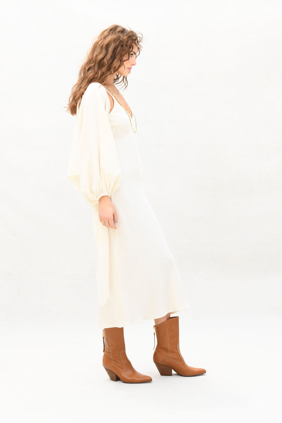 Candace Wrap Top & Slip Dress : Cream Burlap