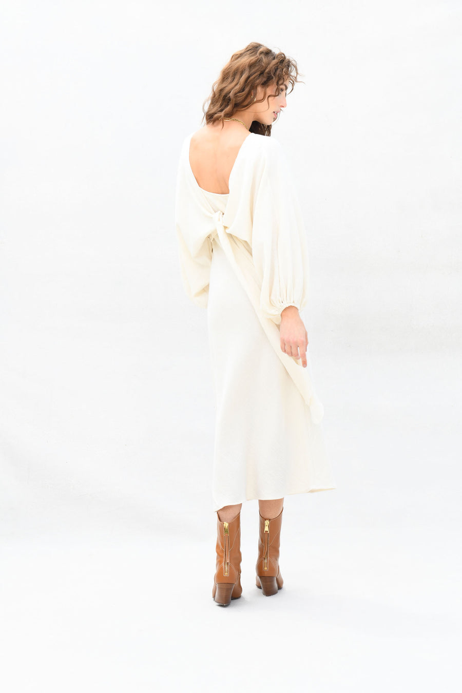 Candace Wrap Top & Slip Dress : Cream Burlap