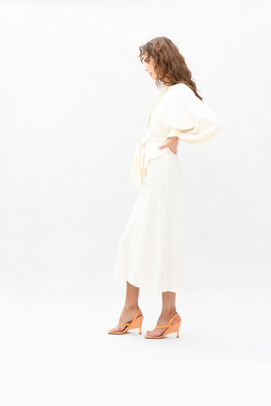 Candace Wrap Top & Slip Dress : Cream Burlap