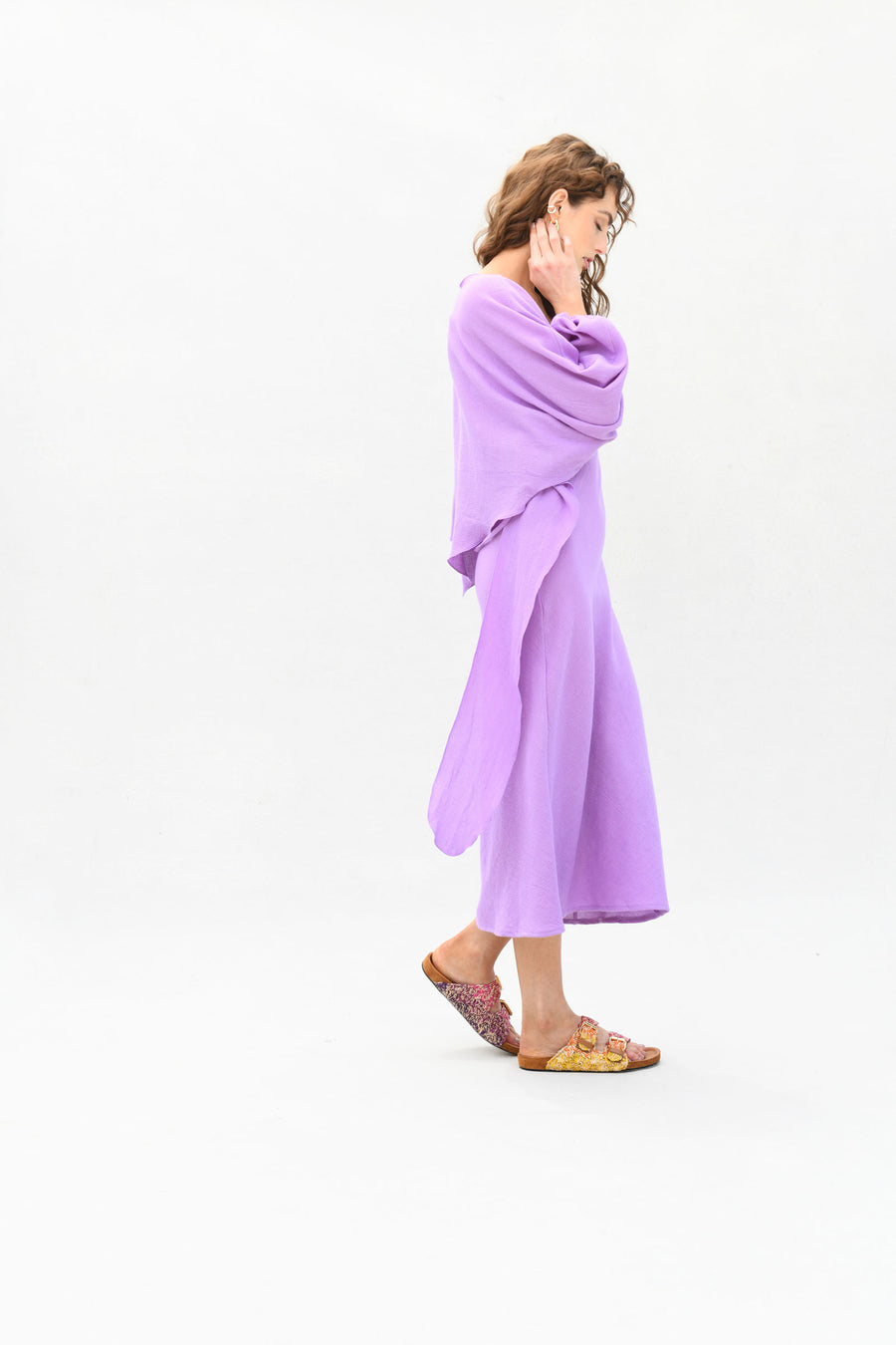 Candace Wrap Top & Slip Dress : Purple Burlap