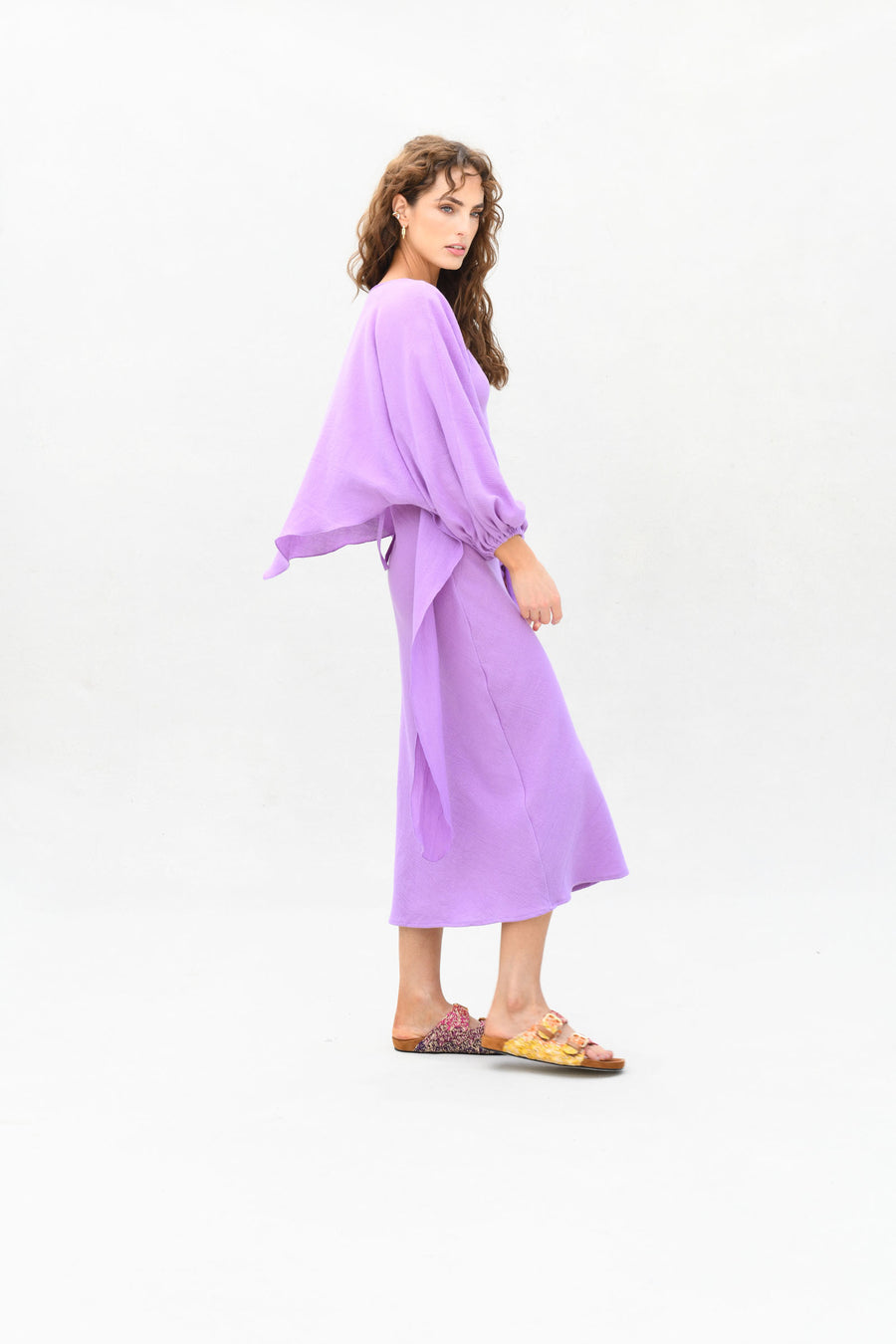 Candace Wrap Top & Slip Dress : Purple Burlap