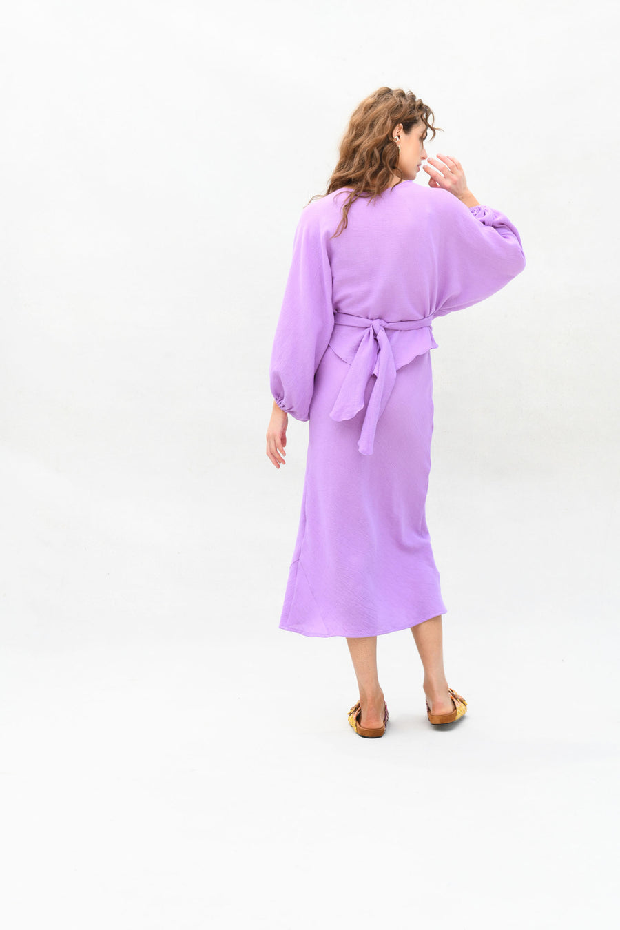 Candace Wrap Top & Slip Dress : Purple Burlap