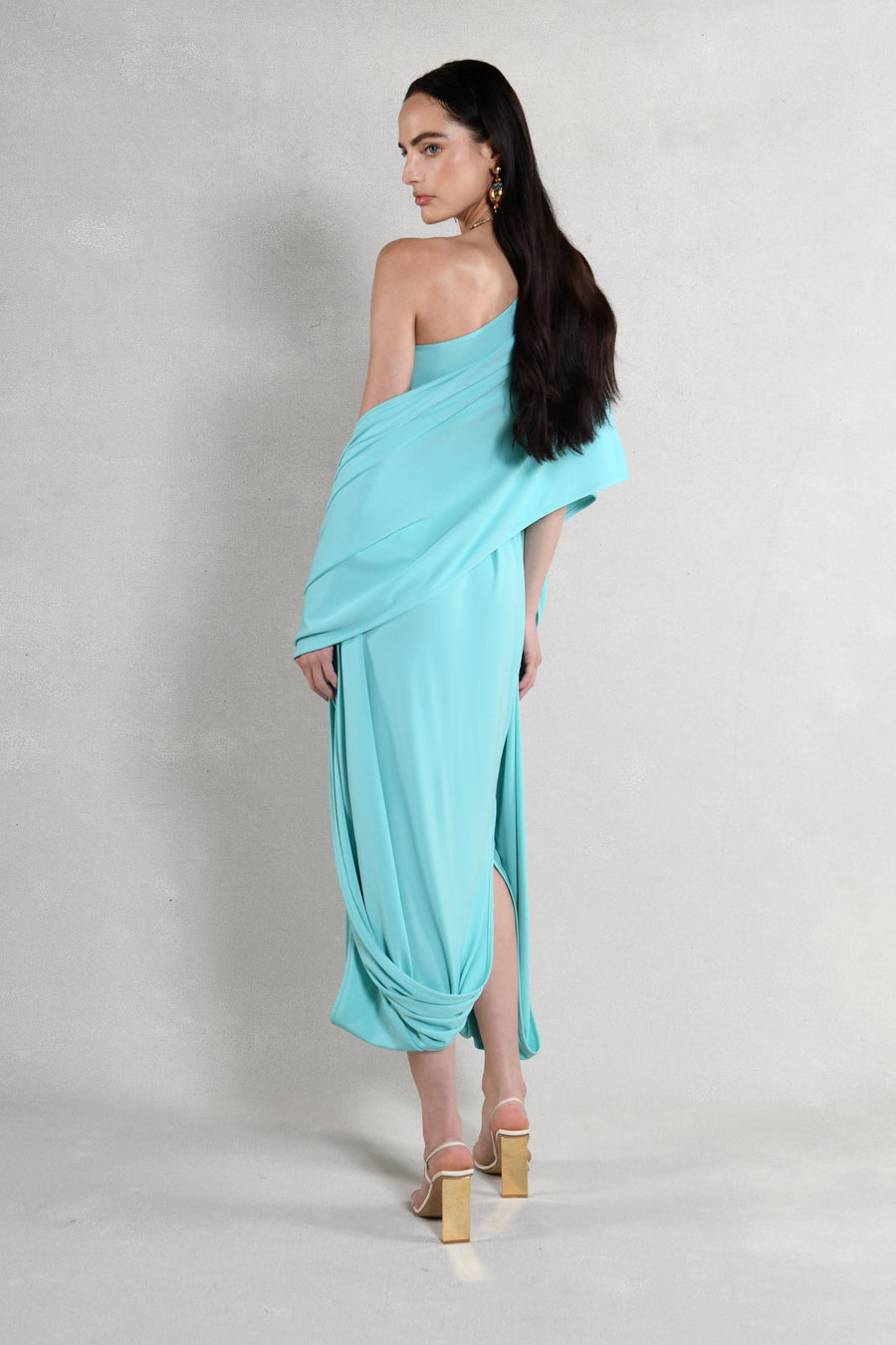 Everyway Dress : Aqua Matte Jersey