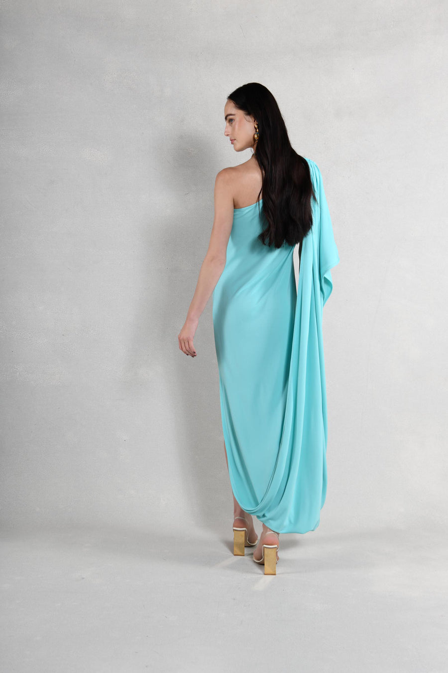 Everyway Dress : Aqua Matte Jersey