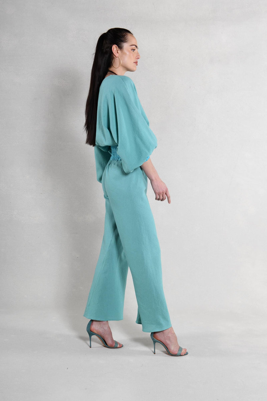 Ryan Top & Pant : Aqua Burlap