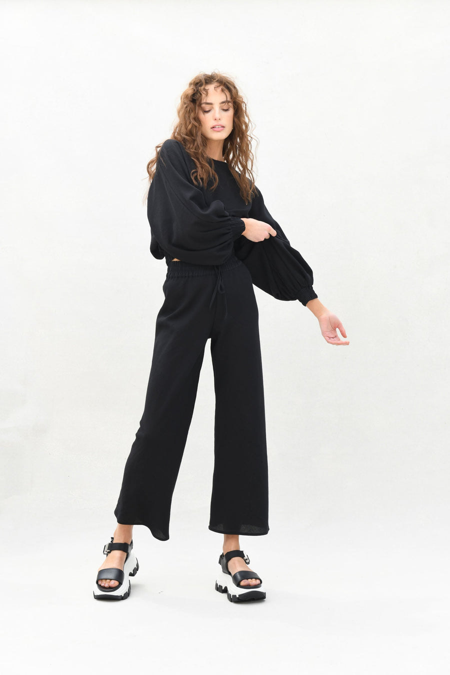 Ryan Top & Pant : Black Burlap