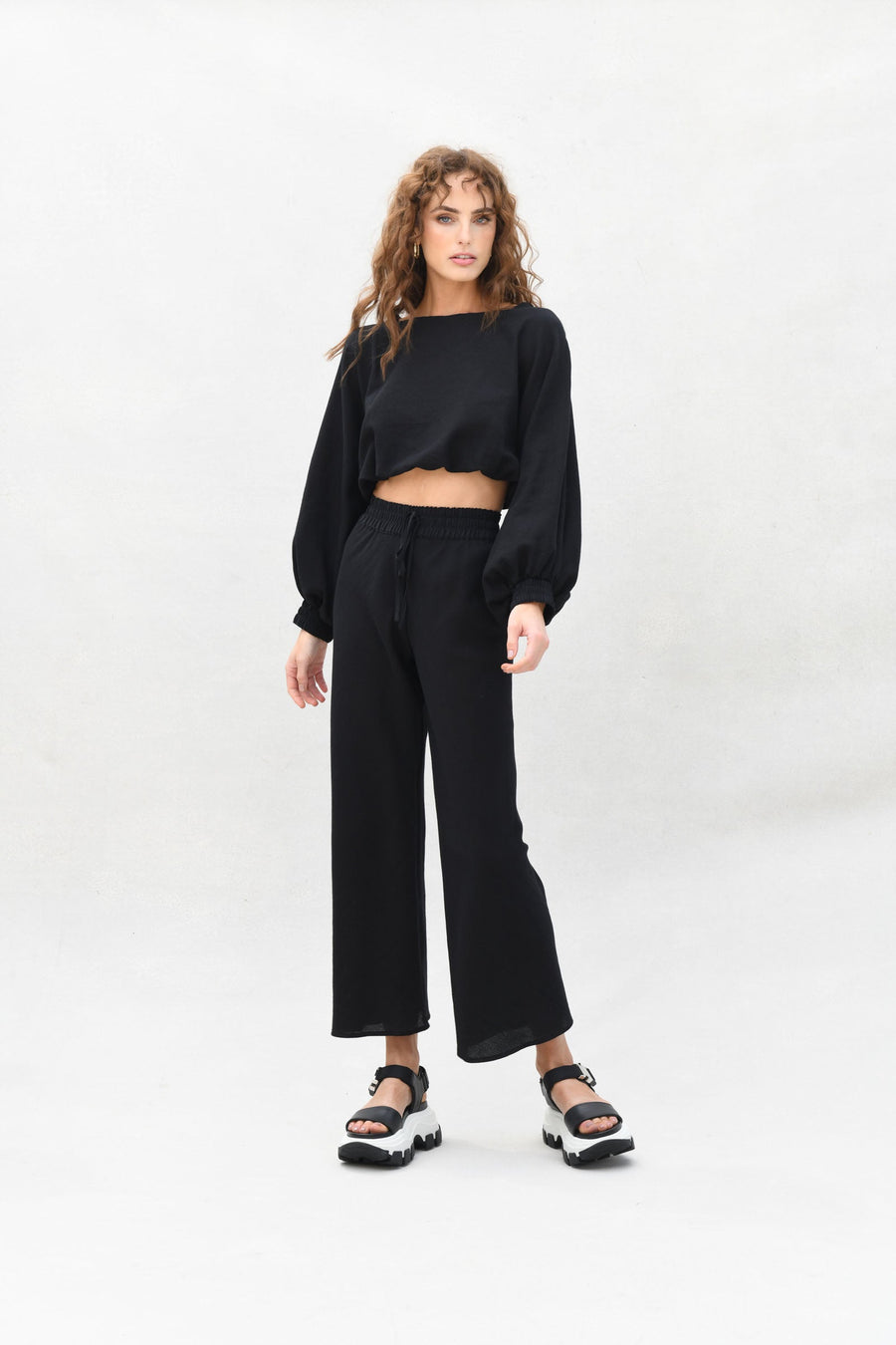 Ryan Top & Pant : Black Burlap