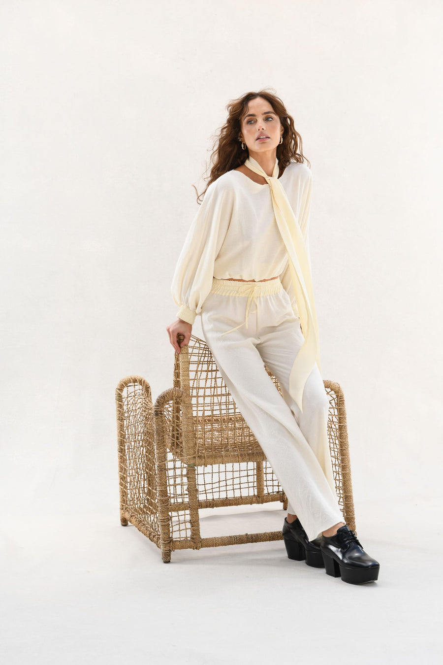 Ryan Top & Pant : Cream Burlap