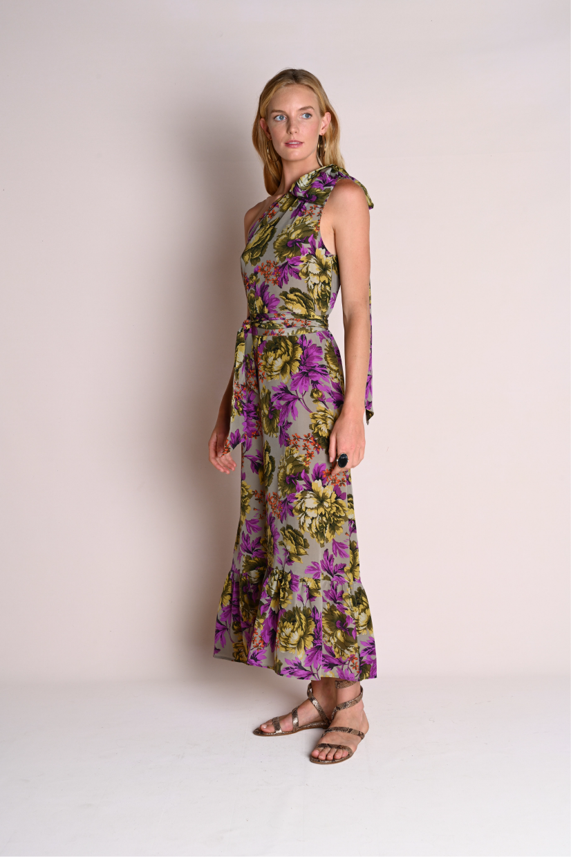 Brooke Dress Purple and Grey Garden Julie Harrah