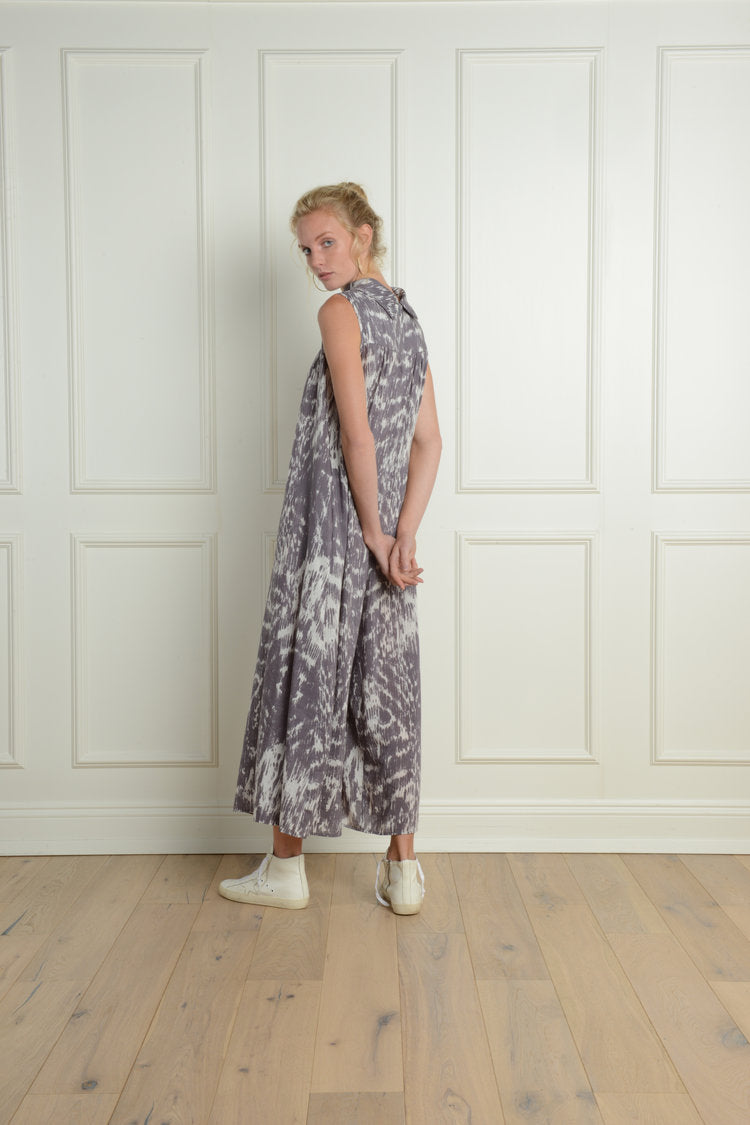 Malibu Jumpsuit : Grey Tie-Dye Ikat